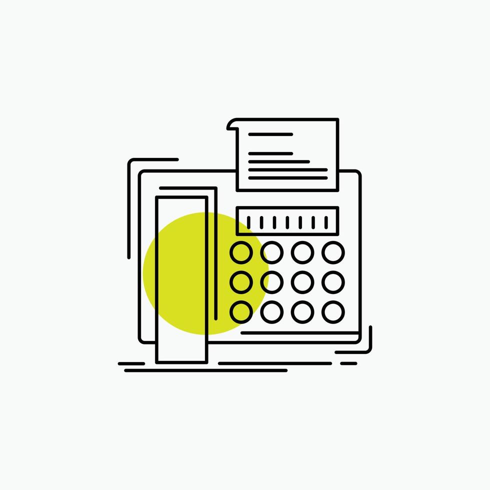 fax. message. telephone. telefax. communication Line Icon vector