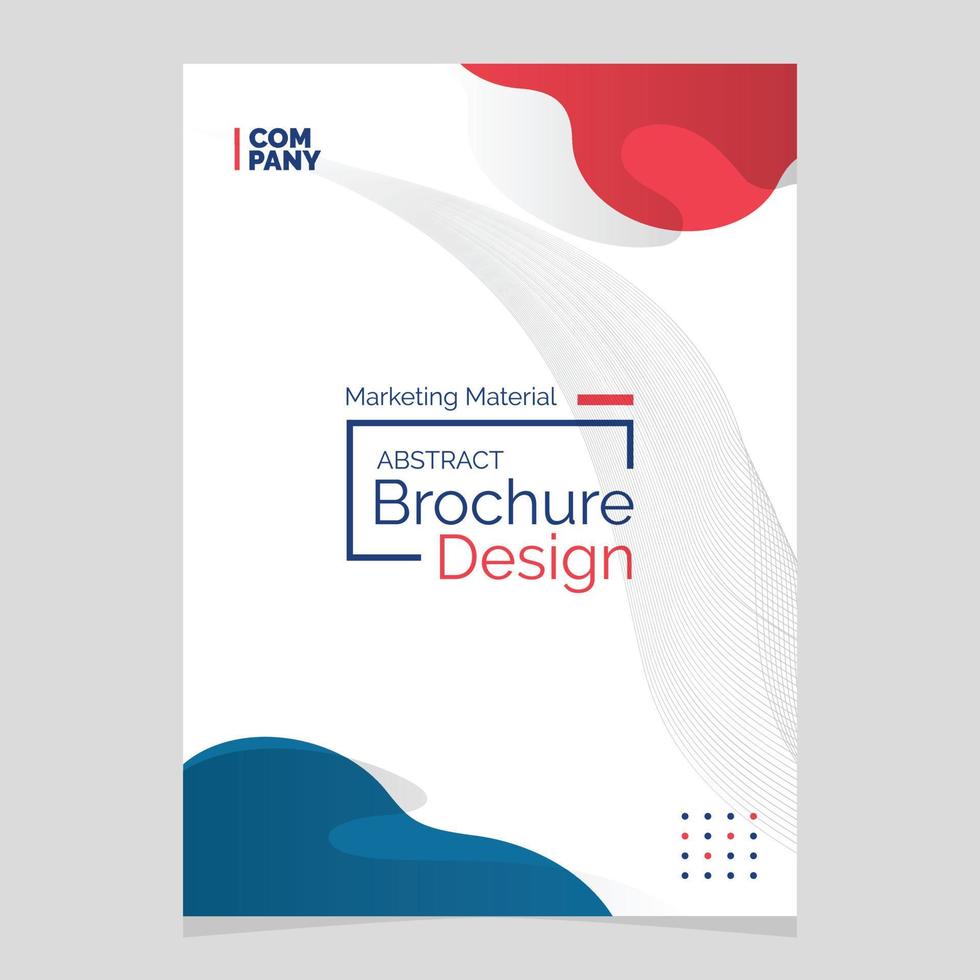 Abstract Brochure Design. Liquid Shape Blob Design Element. Marketing Material vector