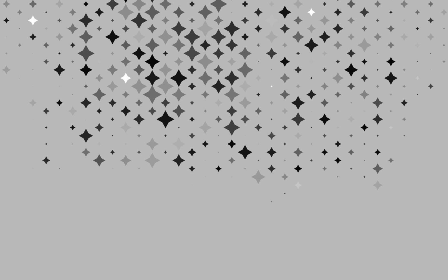 diseño vectorial gris plateado claro con estrellas brillantes. vector