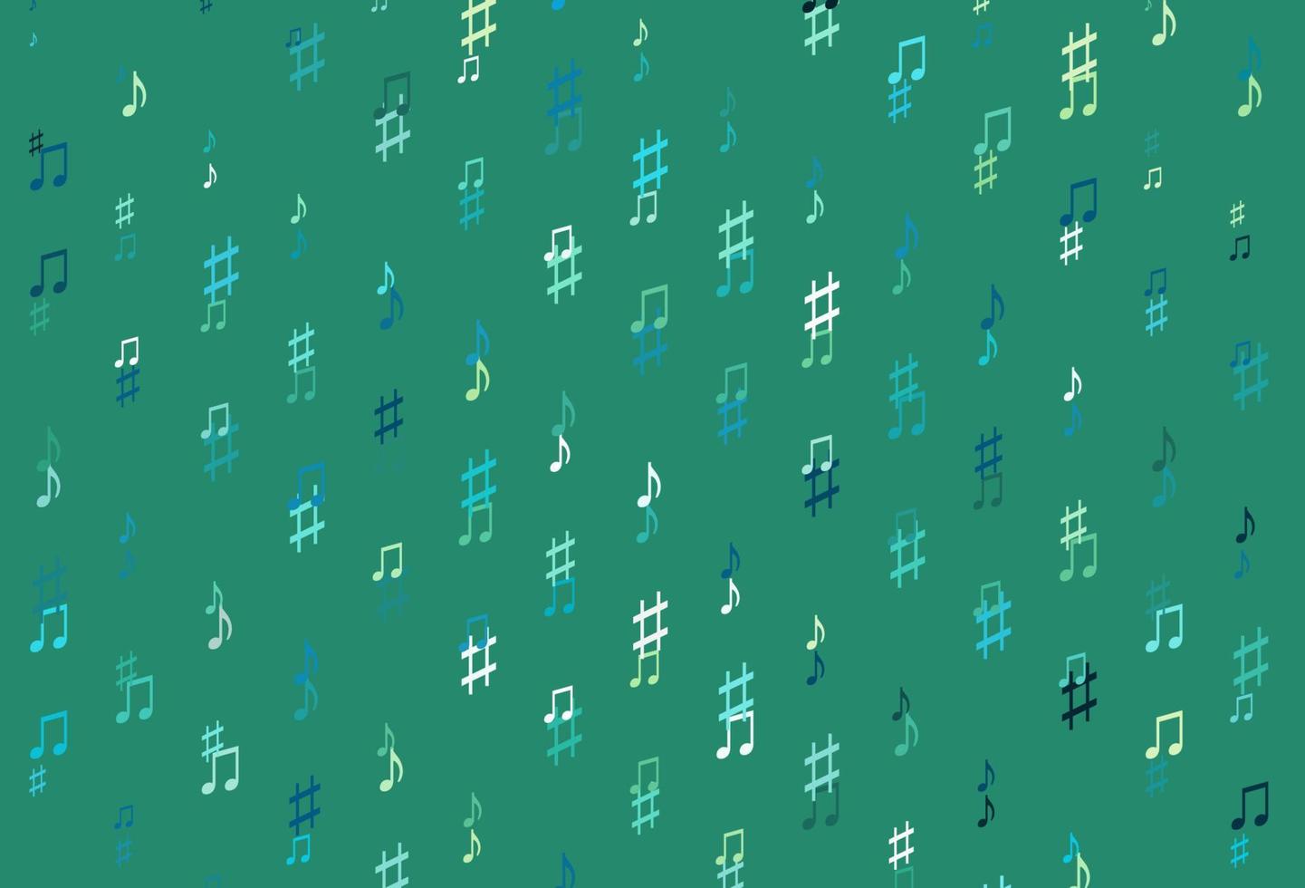 Light Blue, Yellow vector pattern with music elements.