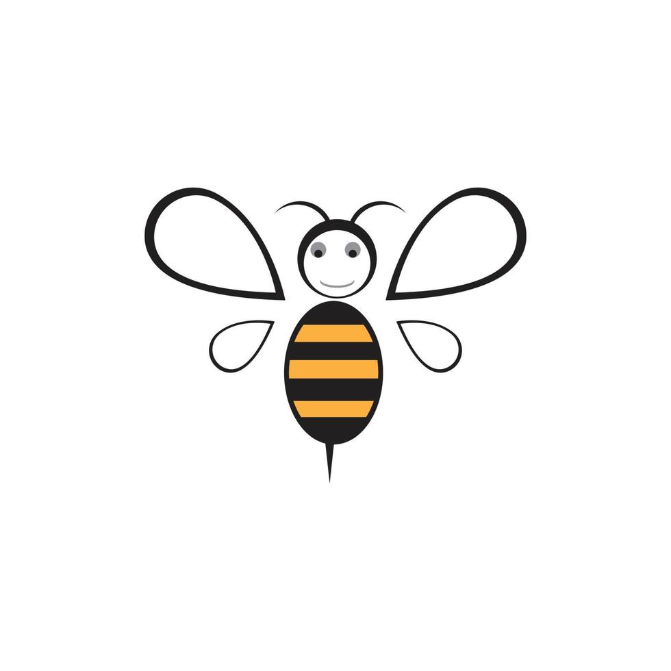 abeja logo vector icono ilustración