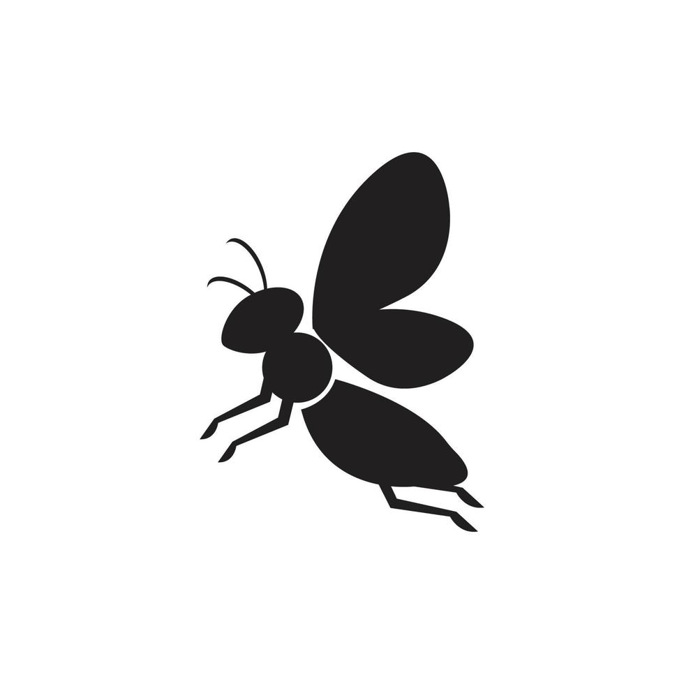 Bee logo vector icon illustration