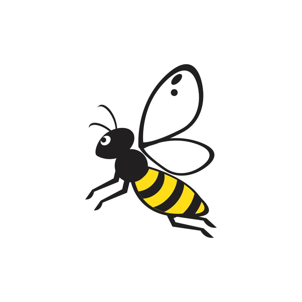 abeja logo vector icono ilustración