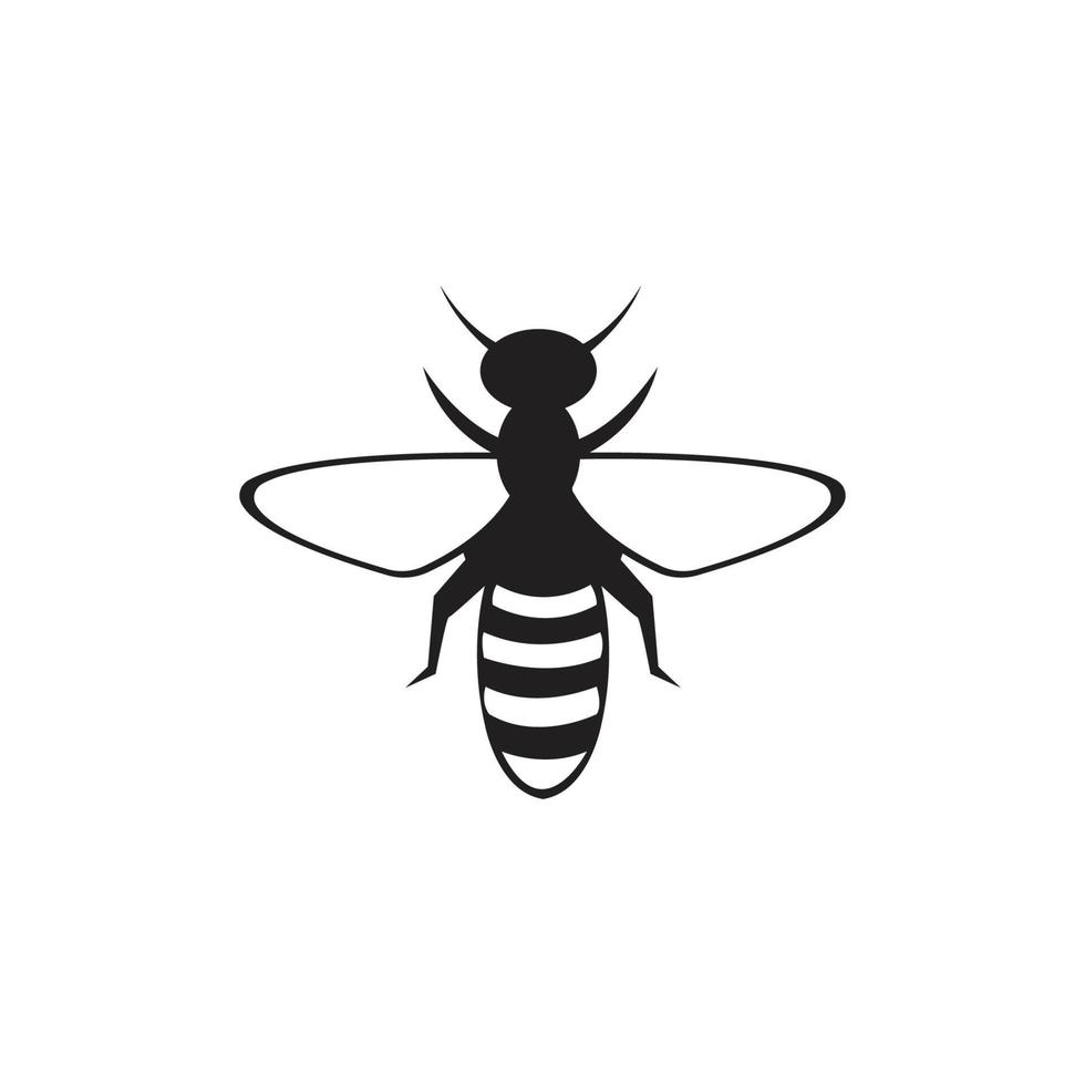 Bee logo vector icon illustration