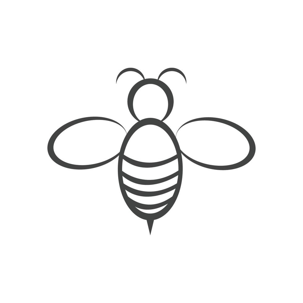 Bee logo vector icon illustration