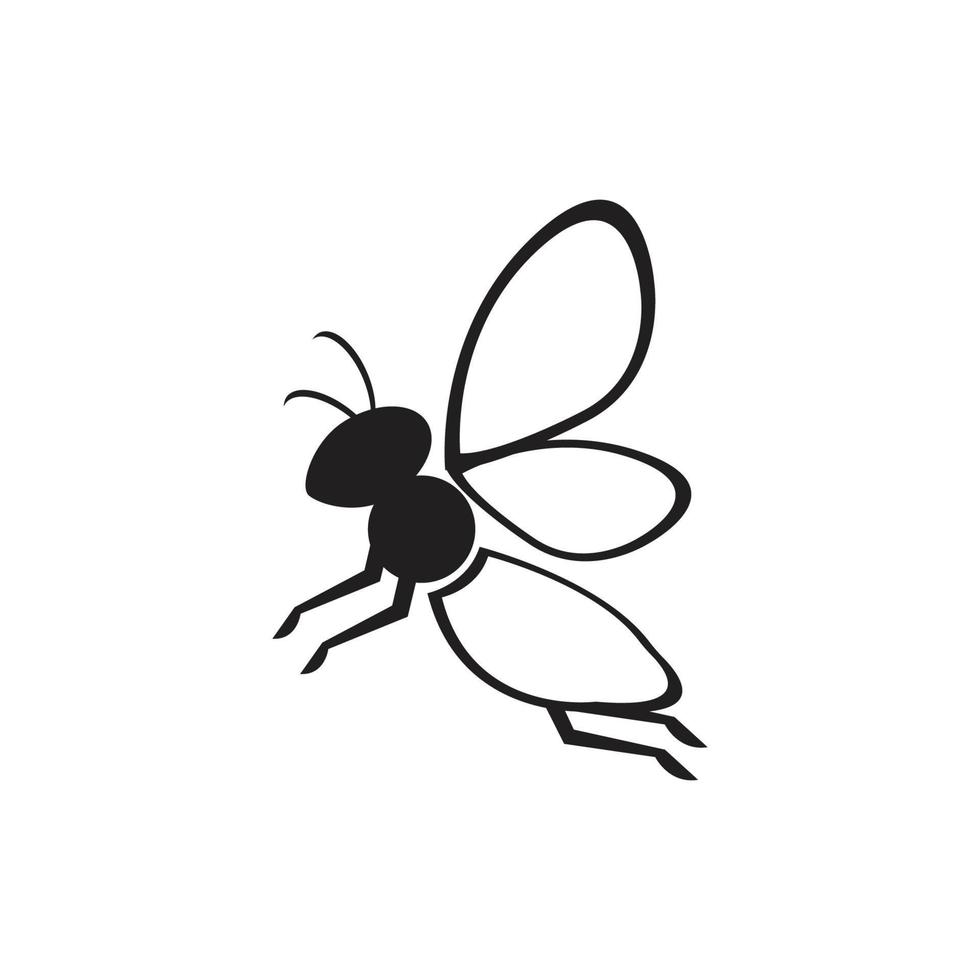 Bee logo vector icon illustration