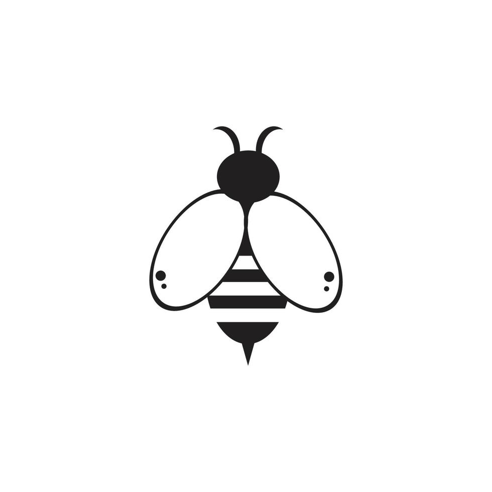 Bee logo vector icon illustration