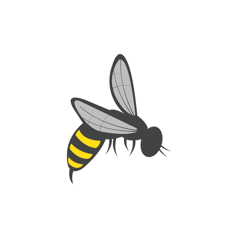 Bee logo vector icon illustration