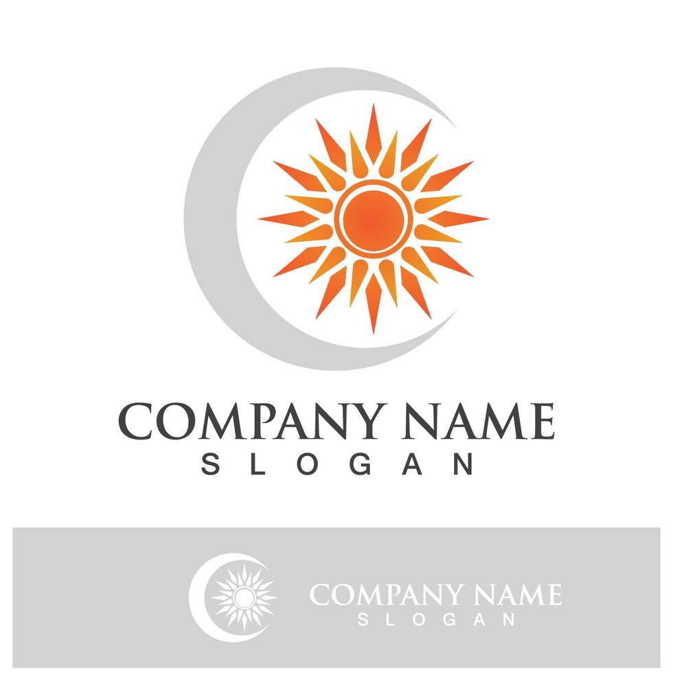 Creative sun concept logo illustration vector