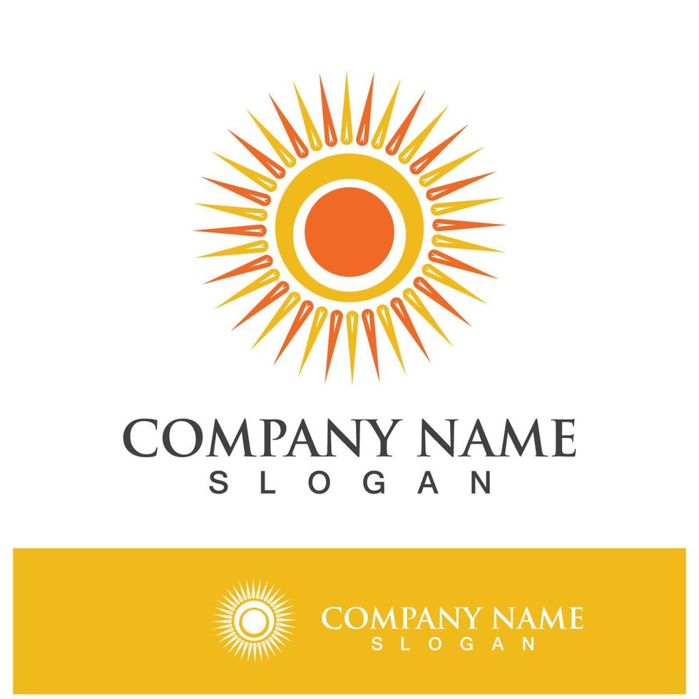 Creative sun concept logo illustration vector