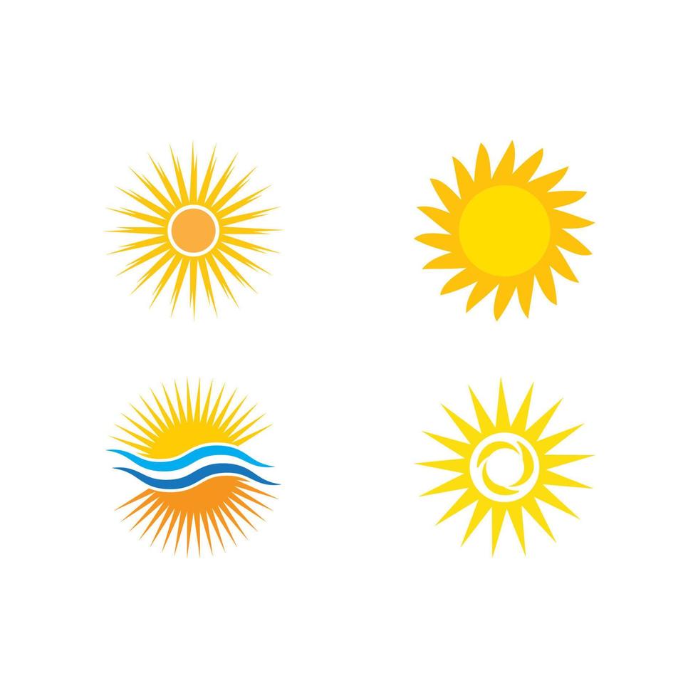 ilustración de logotipo de concepto de sol creativo vector