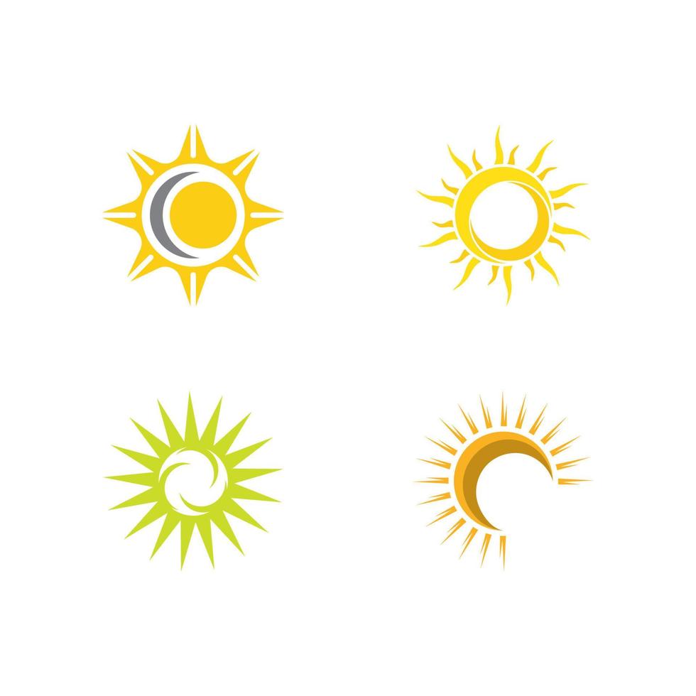 ilustración de logotipo de concepto de sol creativo vector