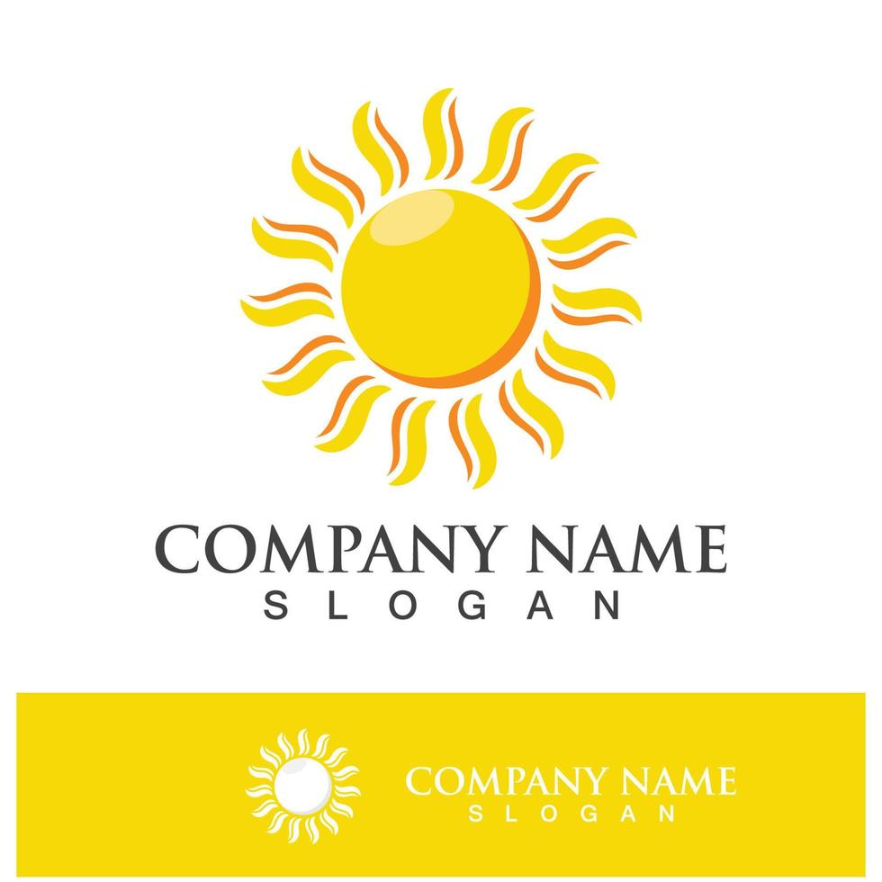 Creative sun concept logo illustration vector