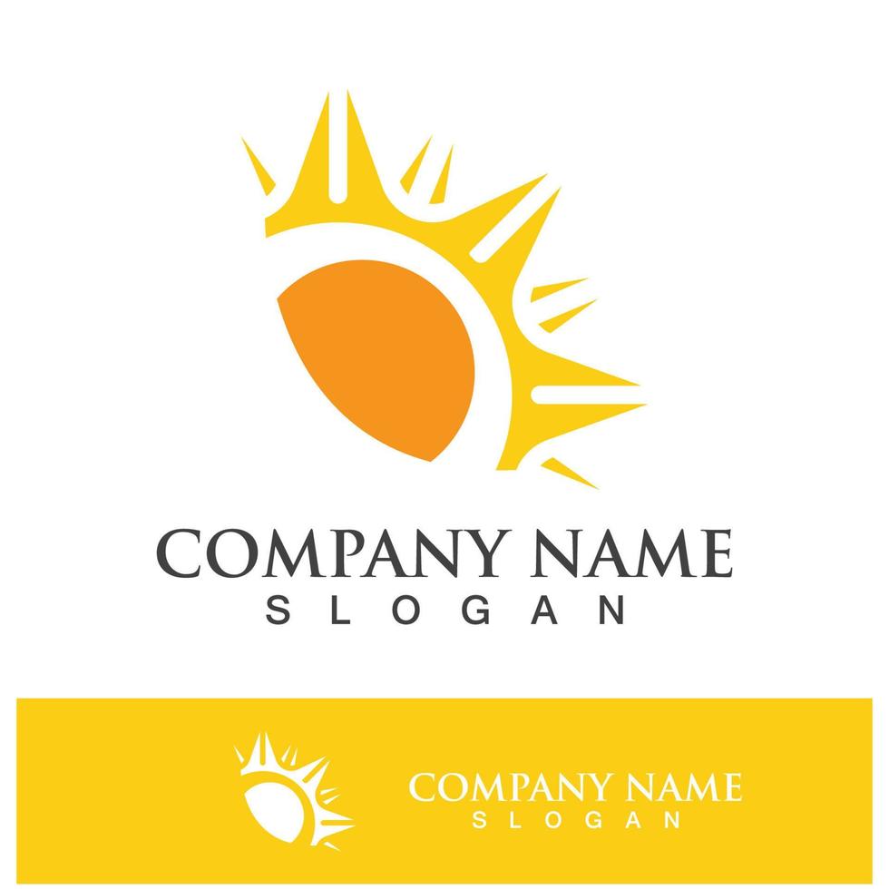 Creative sun concept logo illustration vector