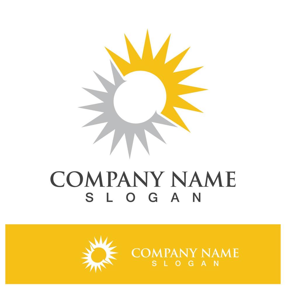 Creative sun concept logo illustration vector