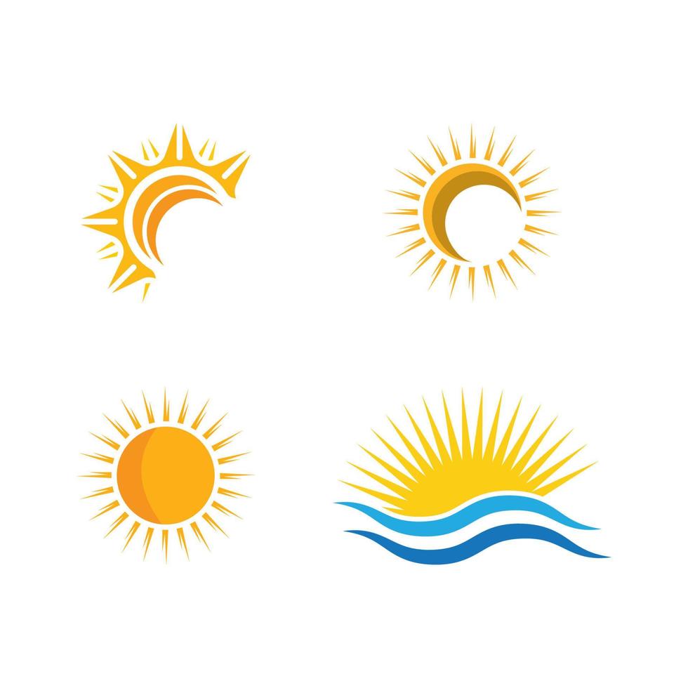 ilustración de logotipo de concepto de sol creativo vector