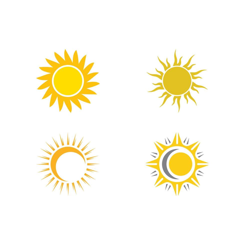 ilustración de logotipo de concepto de sol creativo vector