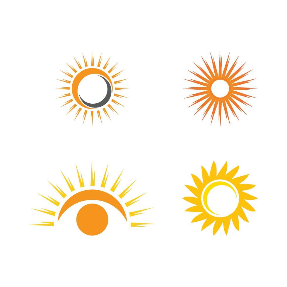 ilustración de logotipo de concepto de sol creativo vector