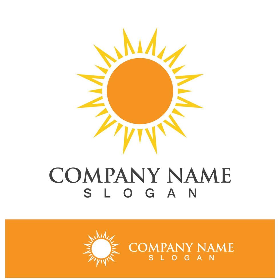 Creative sun concept logo illustration vector