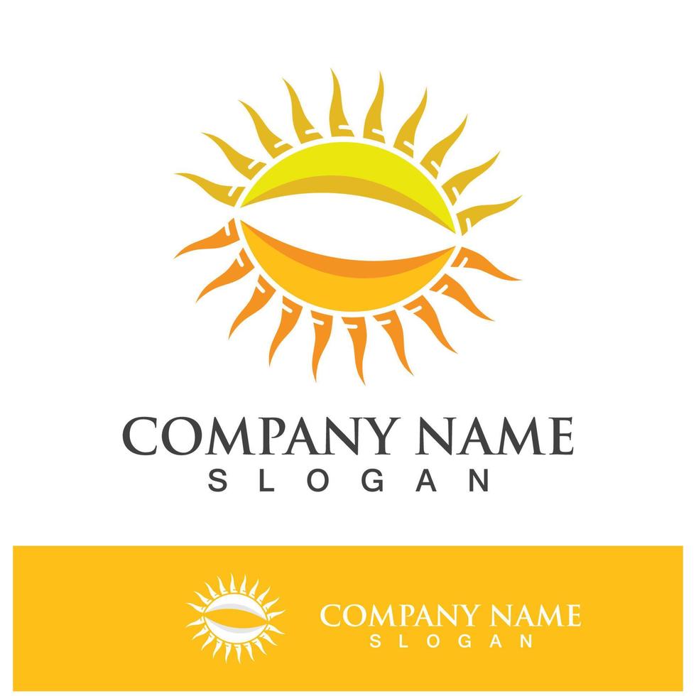 Creative sun concept logo illustration vector