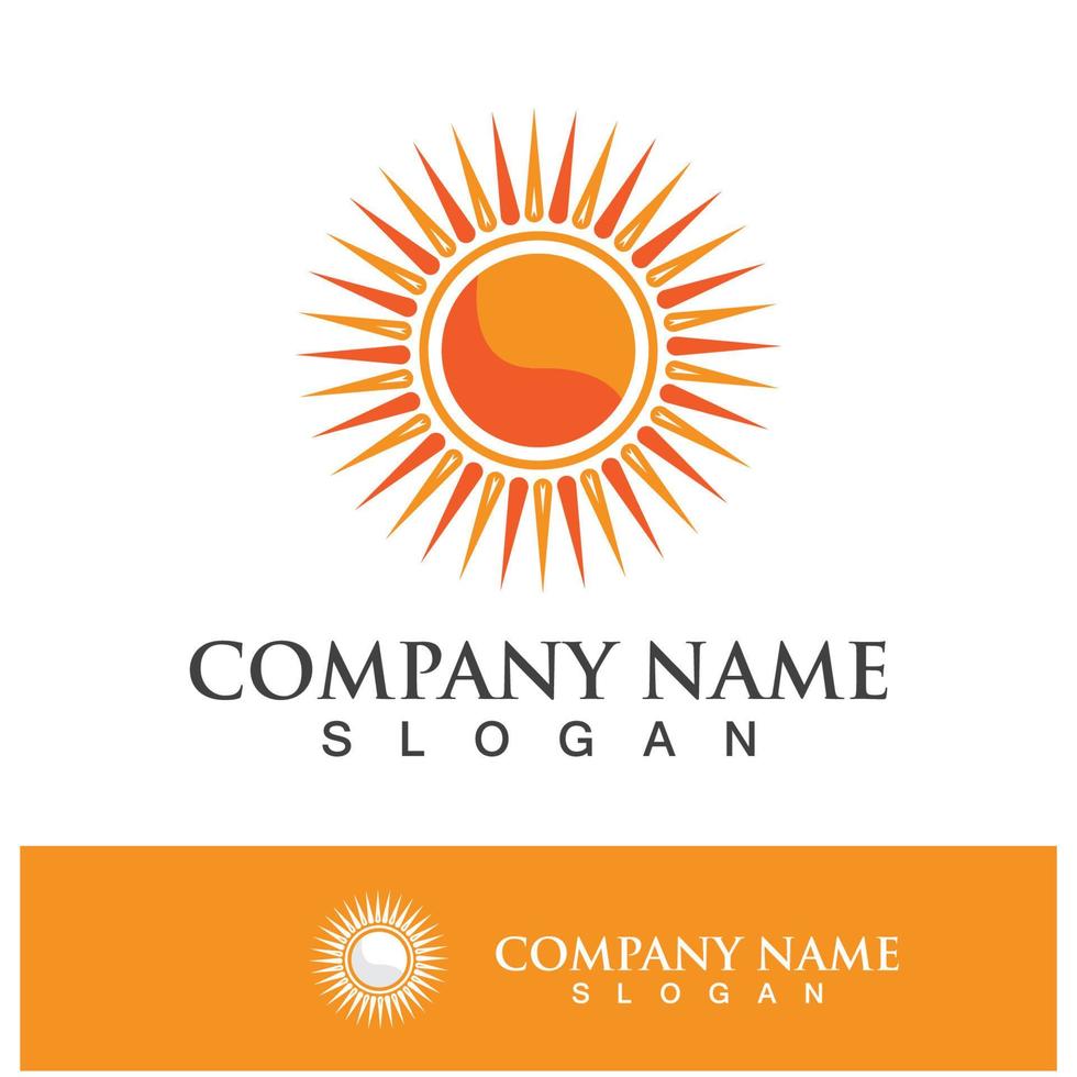 Creative sun concept logo illustration vector