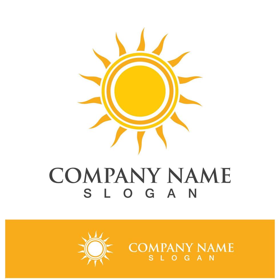 Creative sun concept logo illustration vector