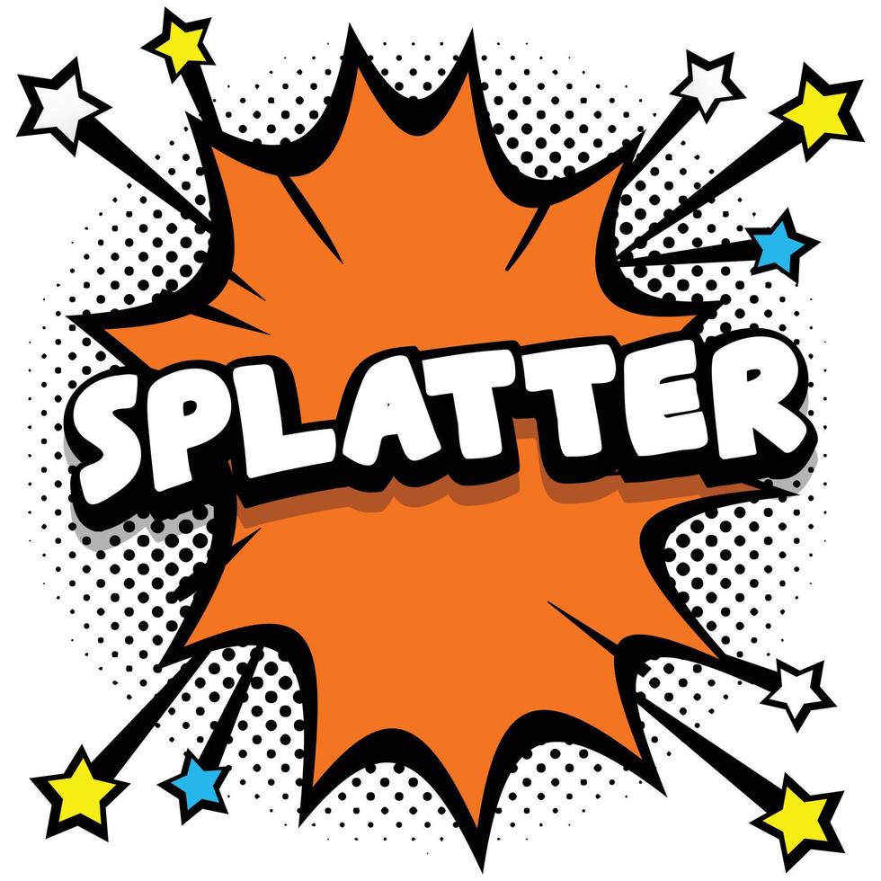 splatter Pop art comic speech bubbles book sound effects vector