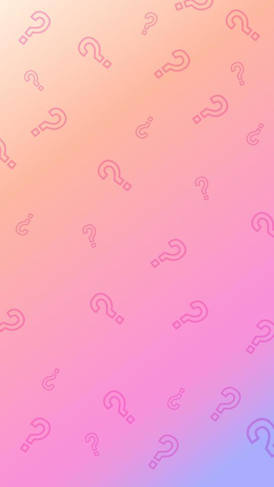 Question marks vertical banner concept in gradient colors. Answer  the question banner template. vector