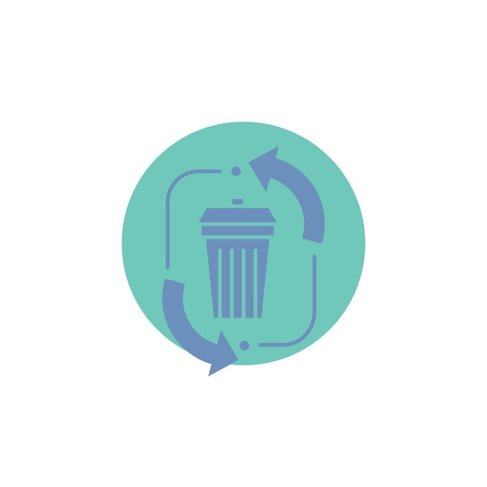 waste. disposal. garbage. management. recycle Glyph Icon. vector