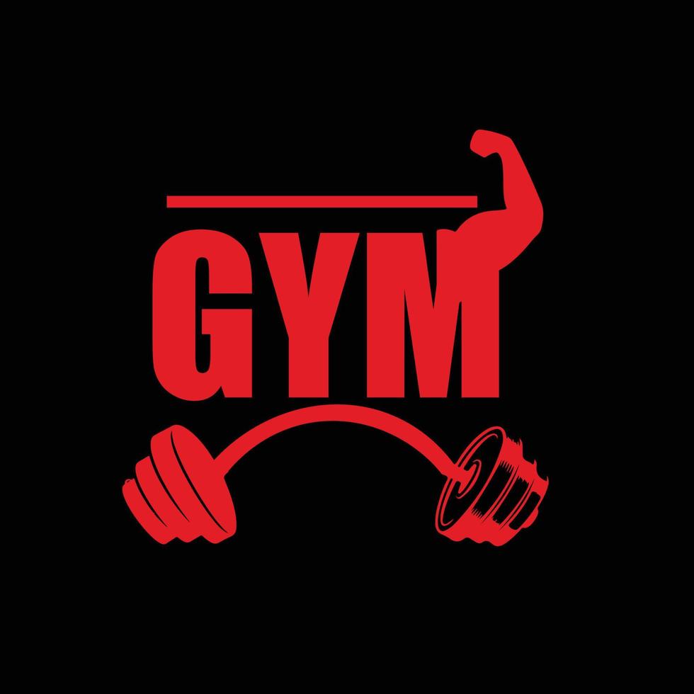 GYM T-shirt design vector
