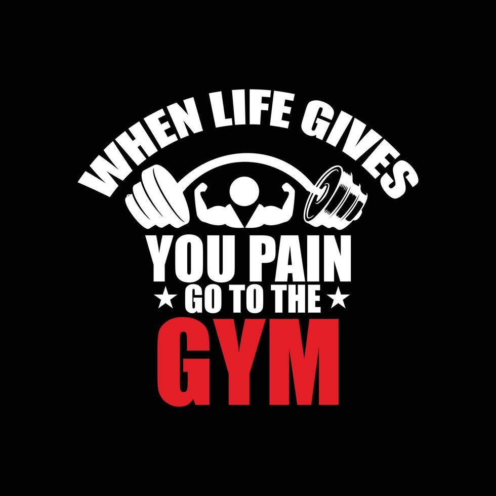 GYM T-shirt design vector