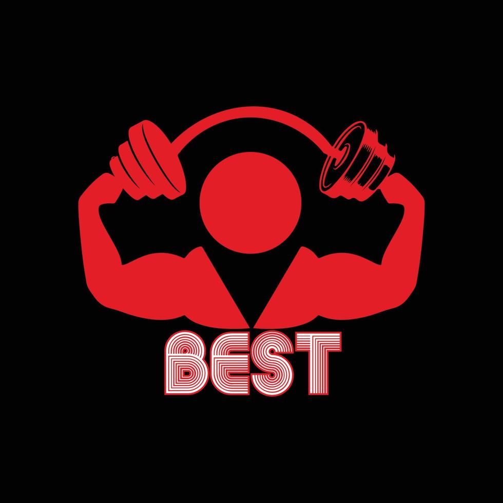 GYM T-shirt design vector