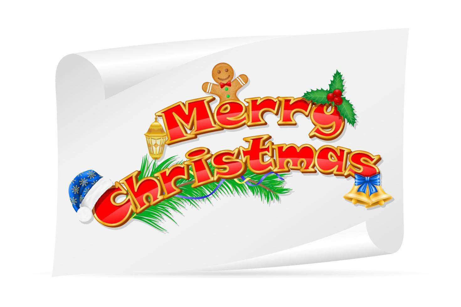 christmas card template banner vector illustration background