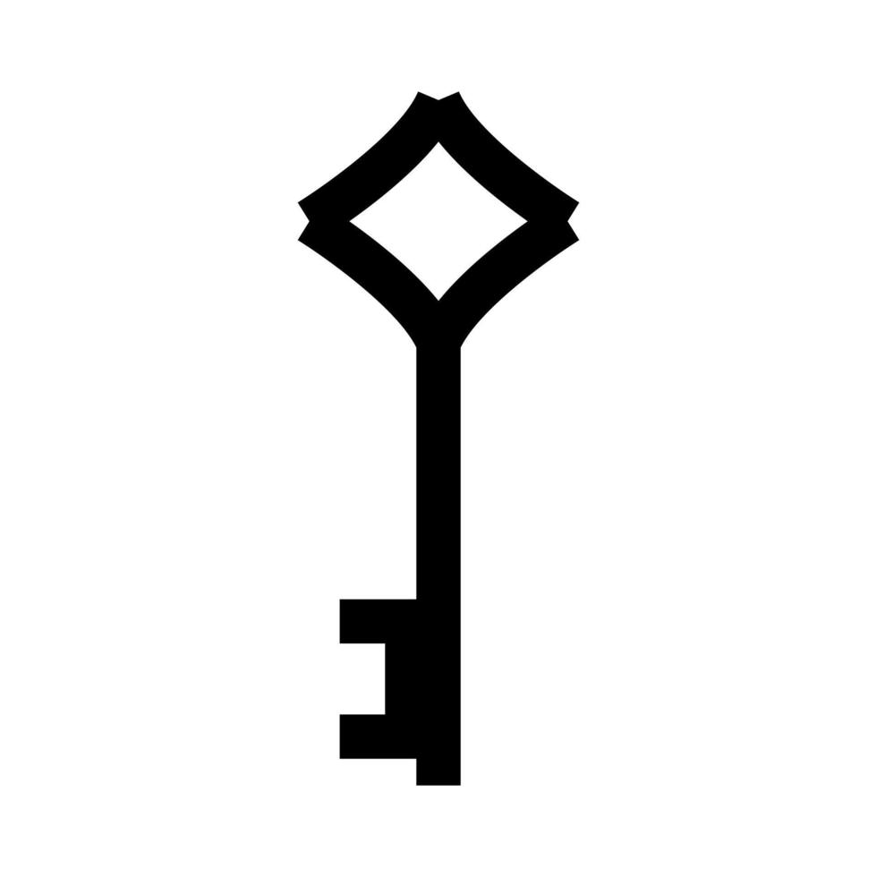 icono de llave vintage negro aislado sobre fondo blanco. logotipo de ilustración vectorial vector