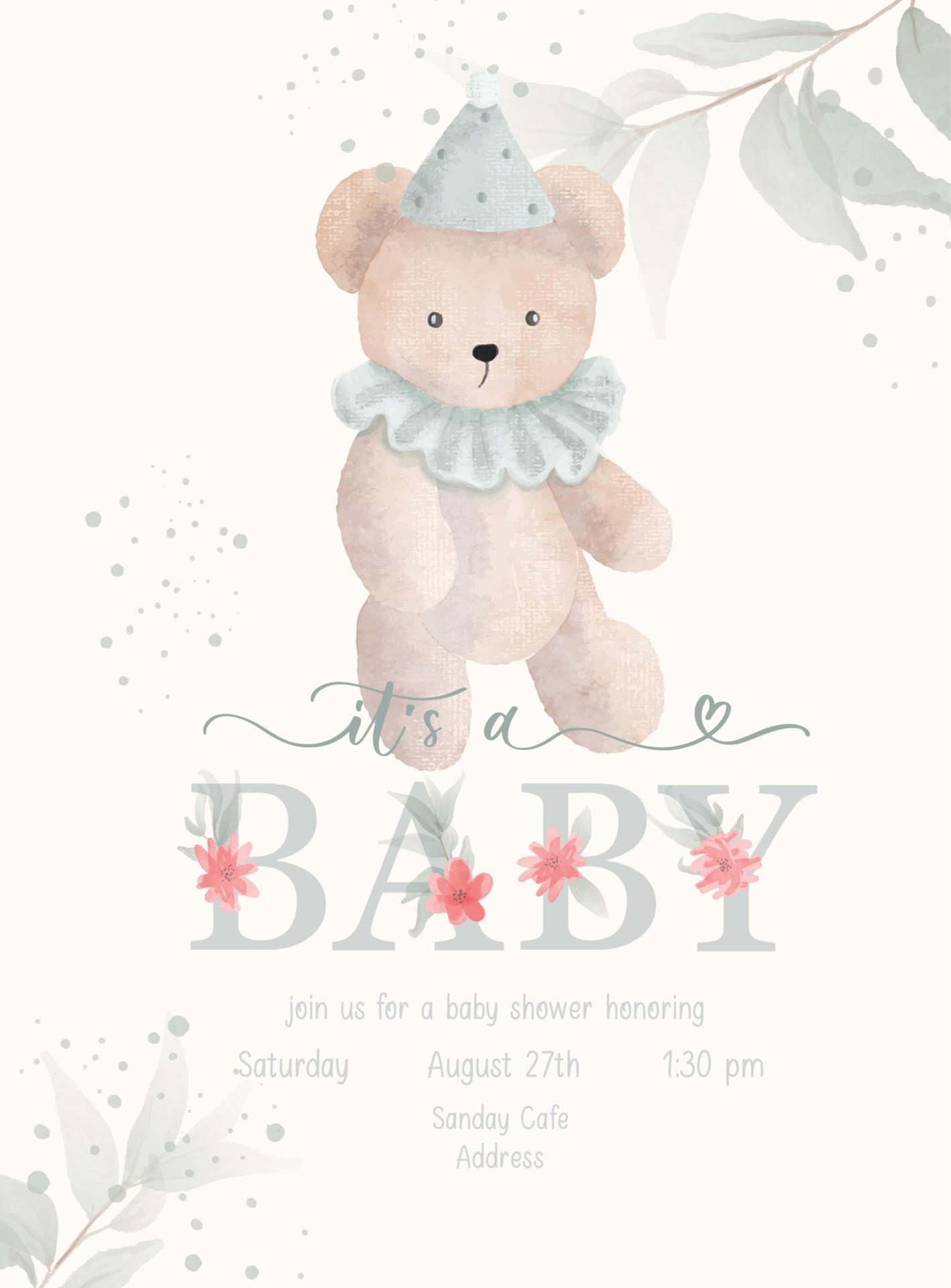 Its A Baby Baby Shower Lettering Invitation Template With Watercolor its-a-baby-baby-shower-lettering-invitation-template-with-watercolor