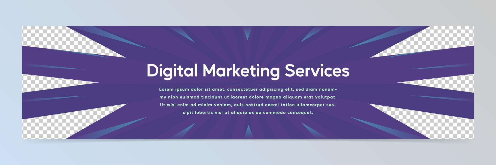 Modern abstract linkedin banner template vector