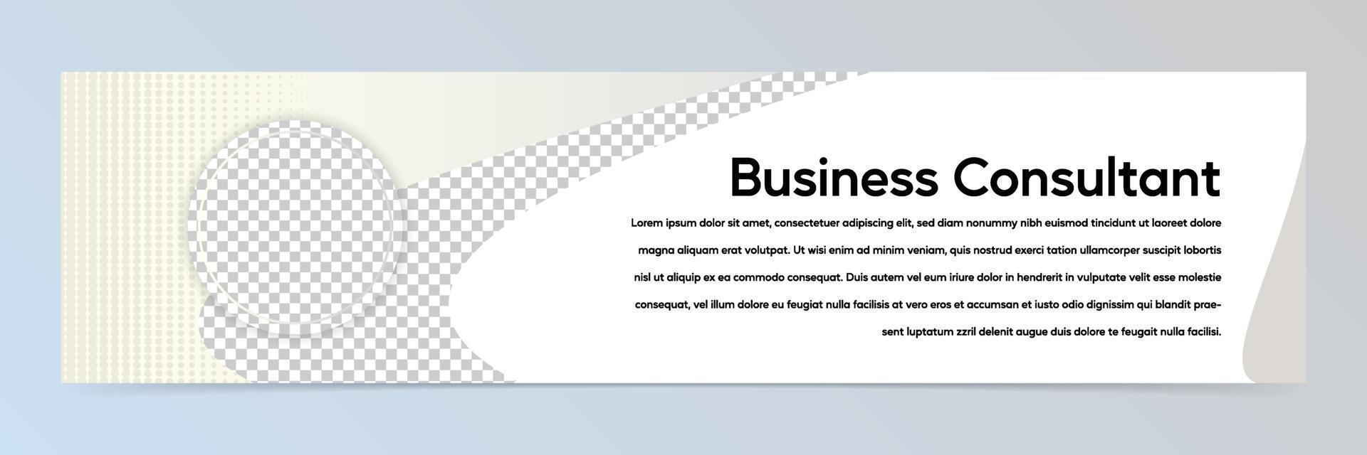 Modern abstract linkedin banner template vector
