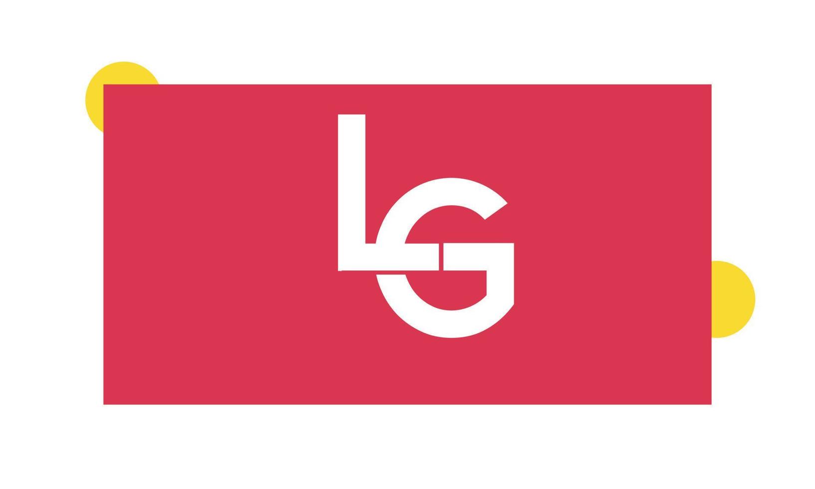 alfabeto letras iniciales monograma logo lg, gl, l y g vector