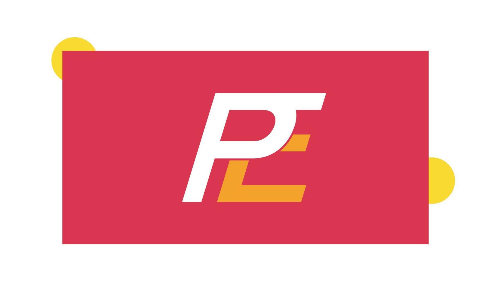 Alphabet letters Initials Monogram logo PE, EP, P and E vector