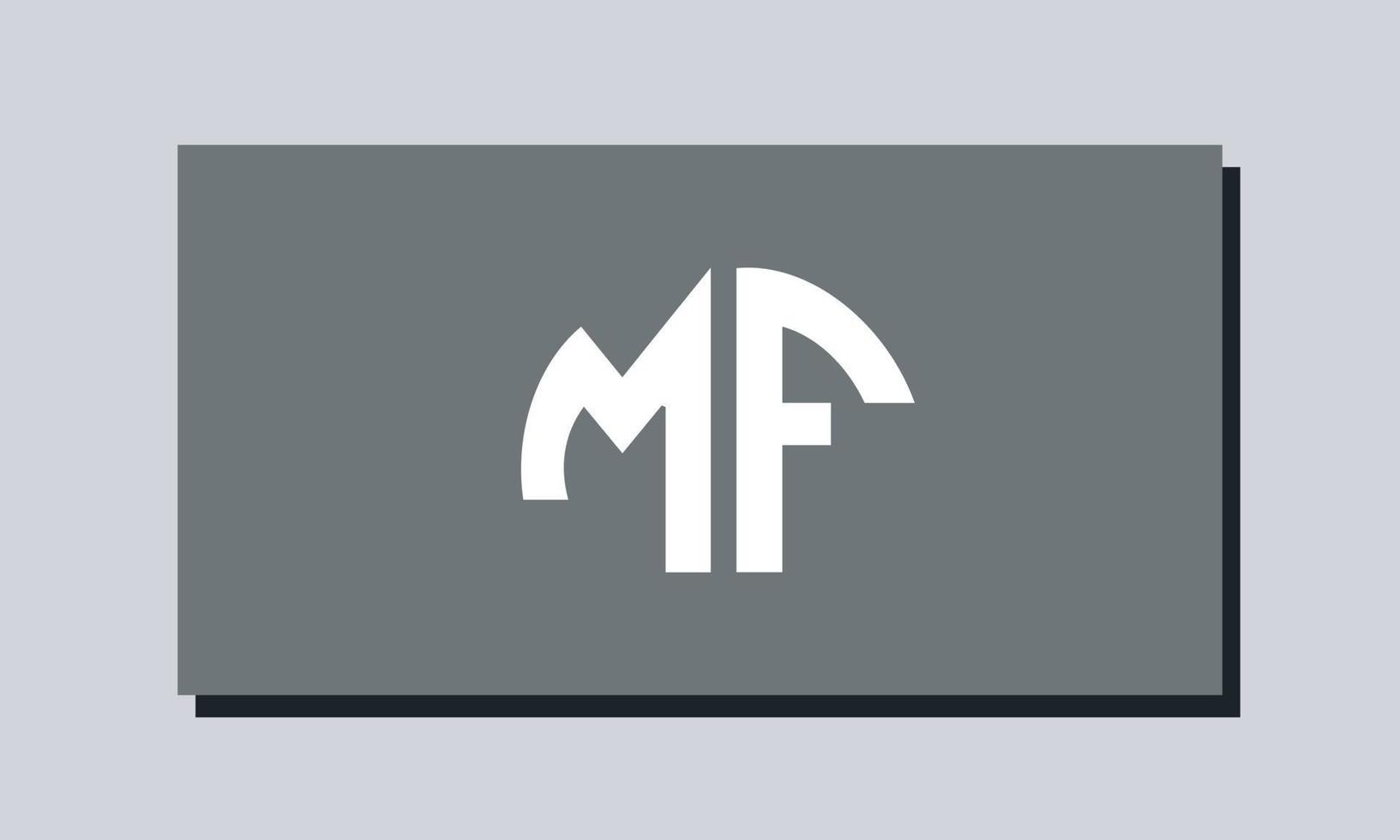 Alphabet letters Initials monogram logo MF, FM, M and F vector