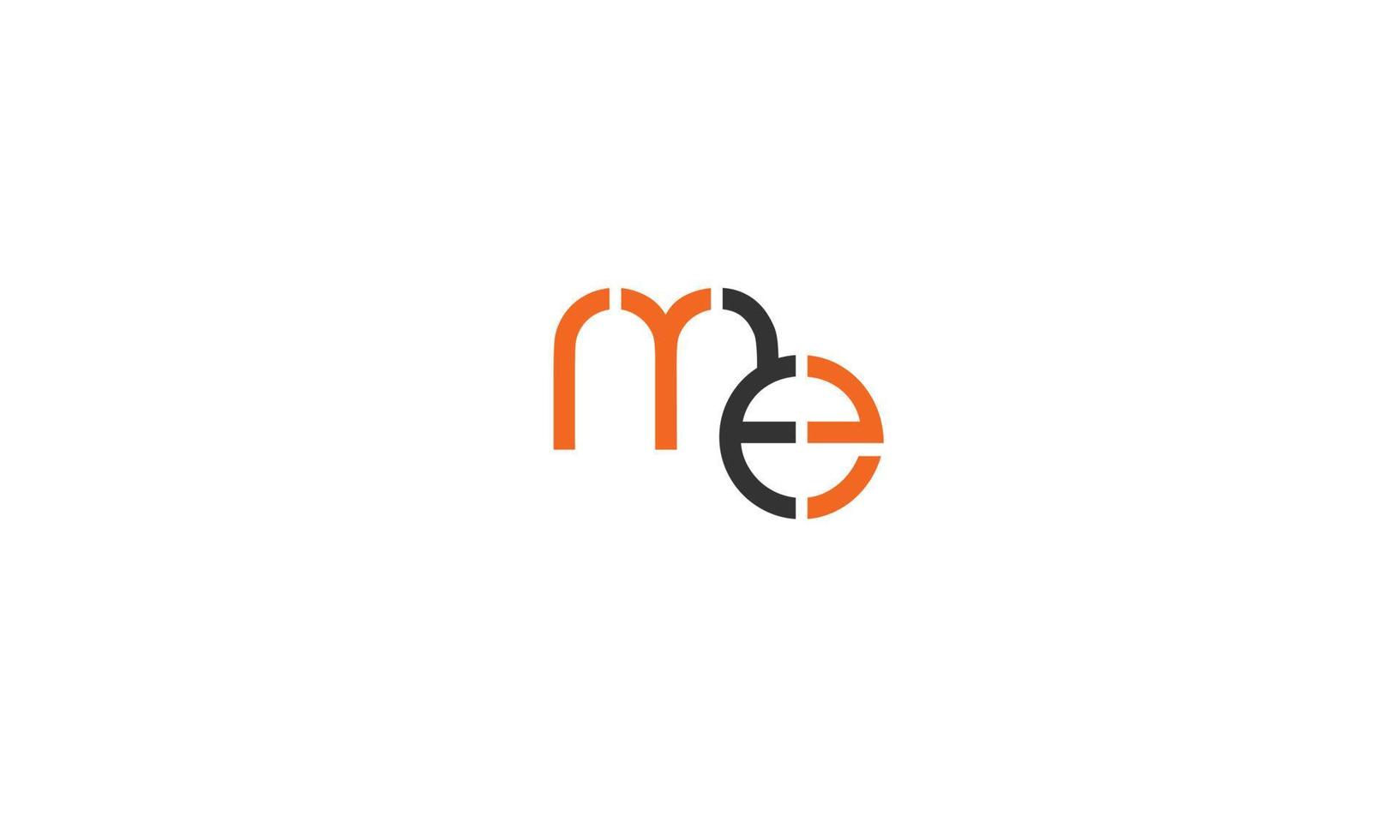Alphabet letters Initials monogram logo ME, EM, M and E vector