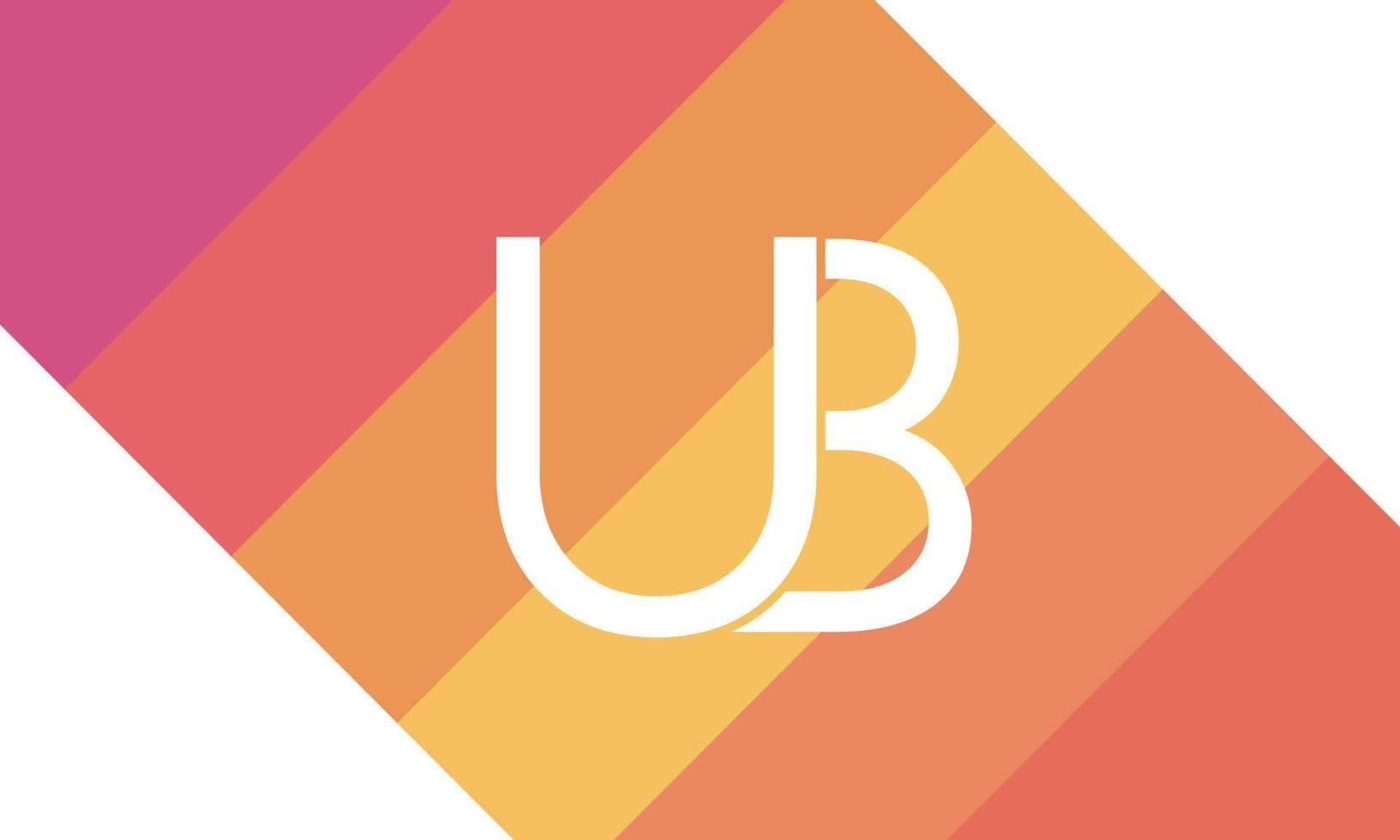 Alphabet letters Initials Monogram logo UB, BU, U and B vector