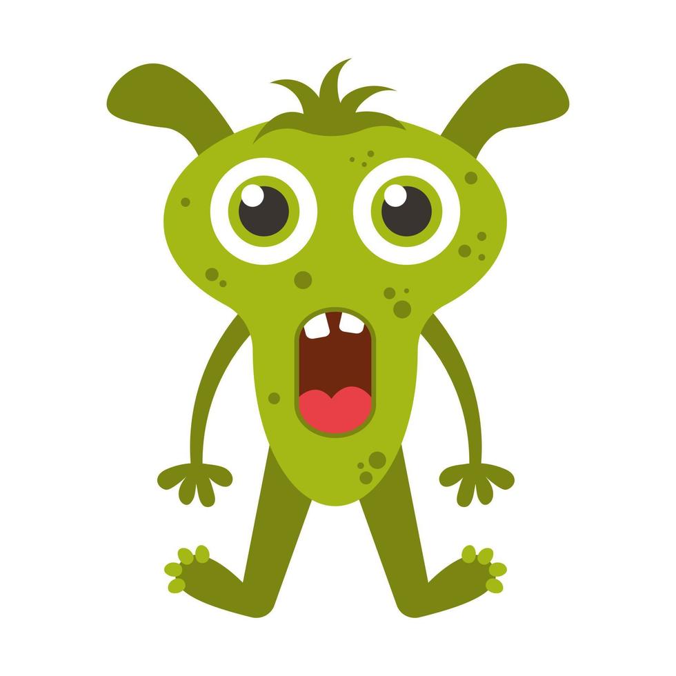 Cute funny monster. Vector illustration.