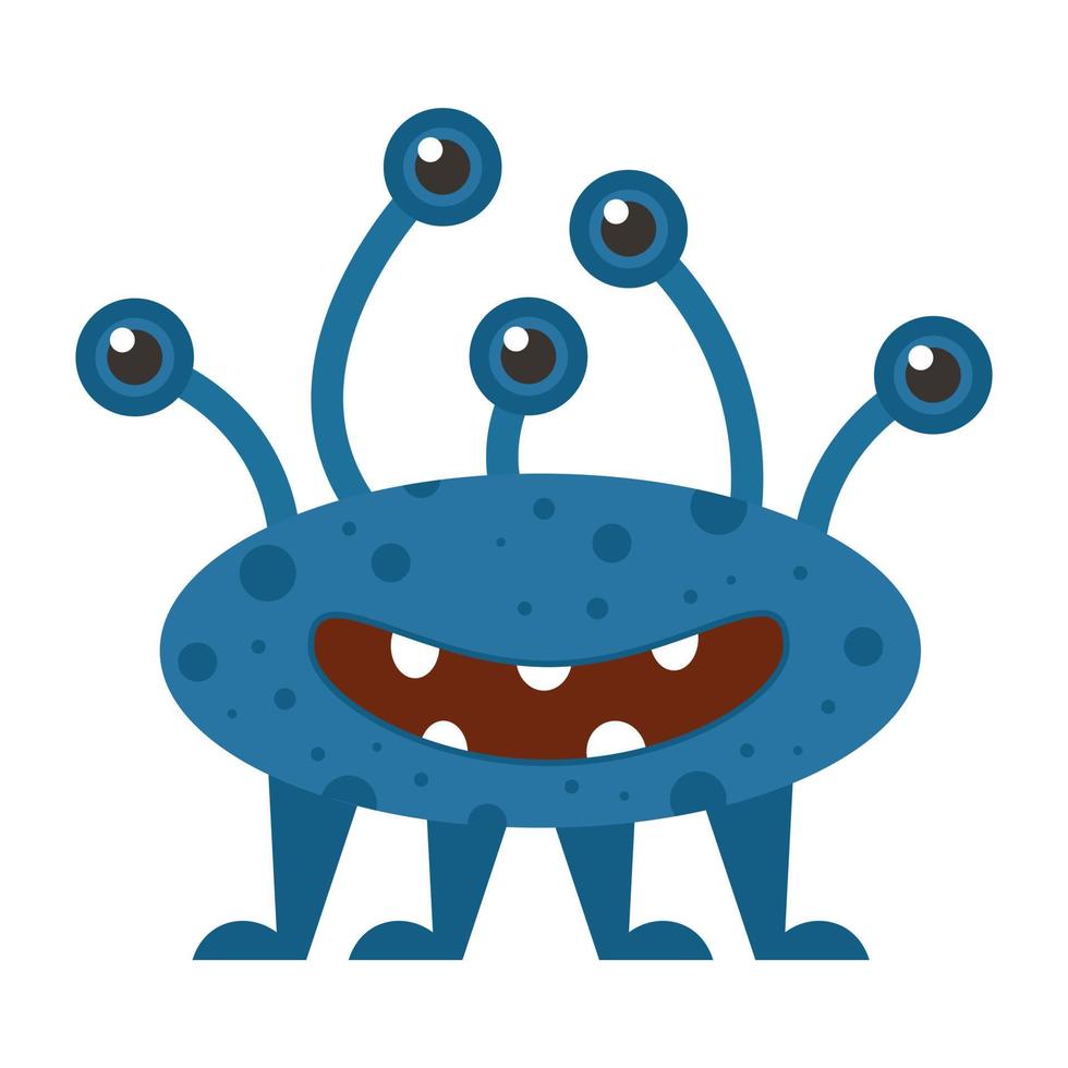 Cute funny monster. Vector illustration.