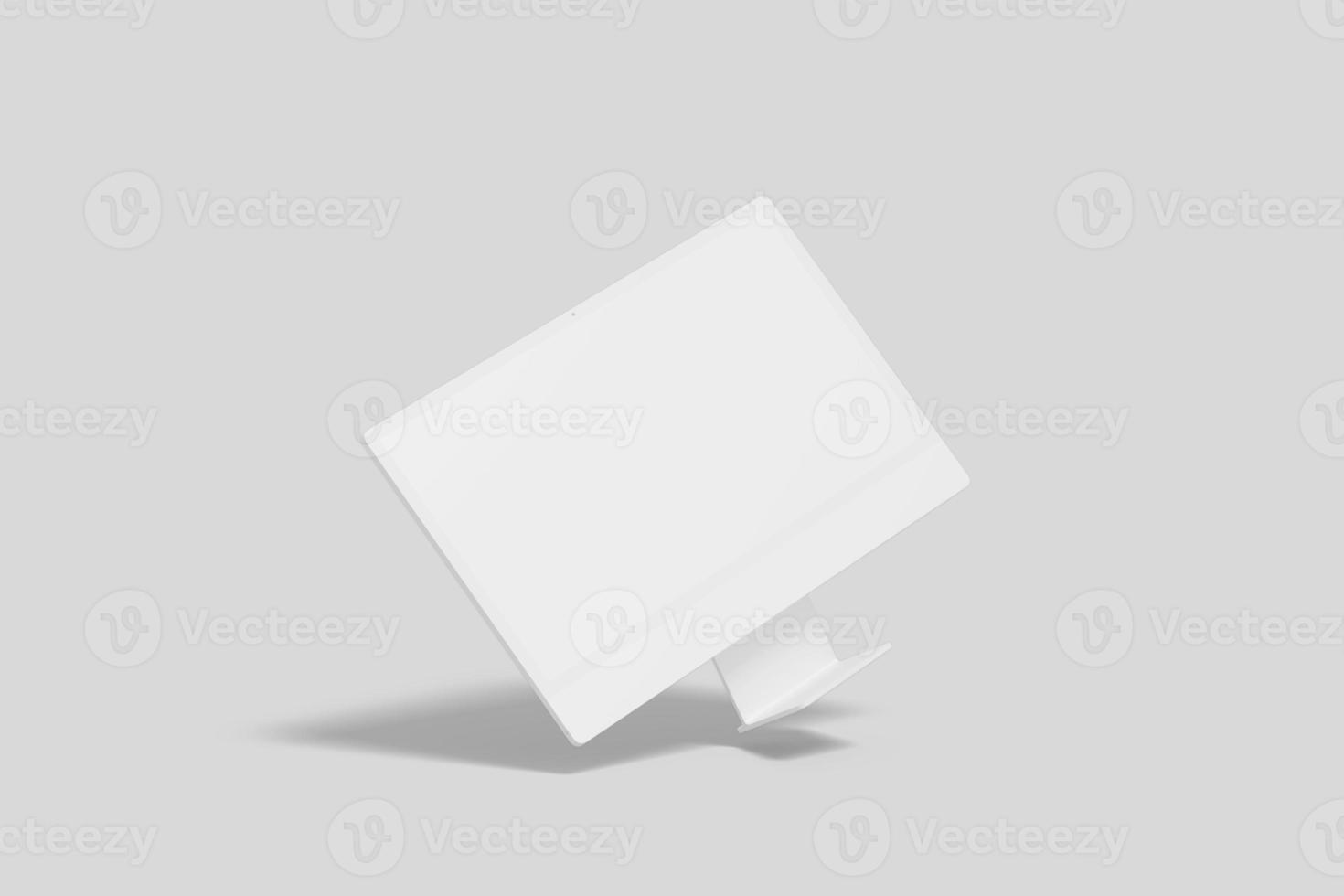 Realistic blank desktop illustration for mockup. 3D Render. photo