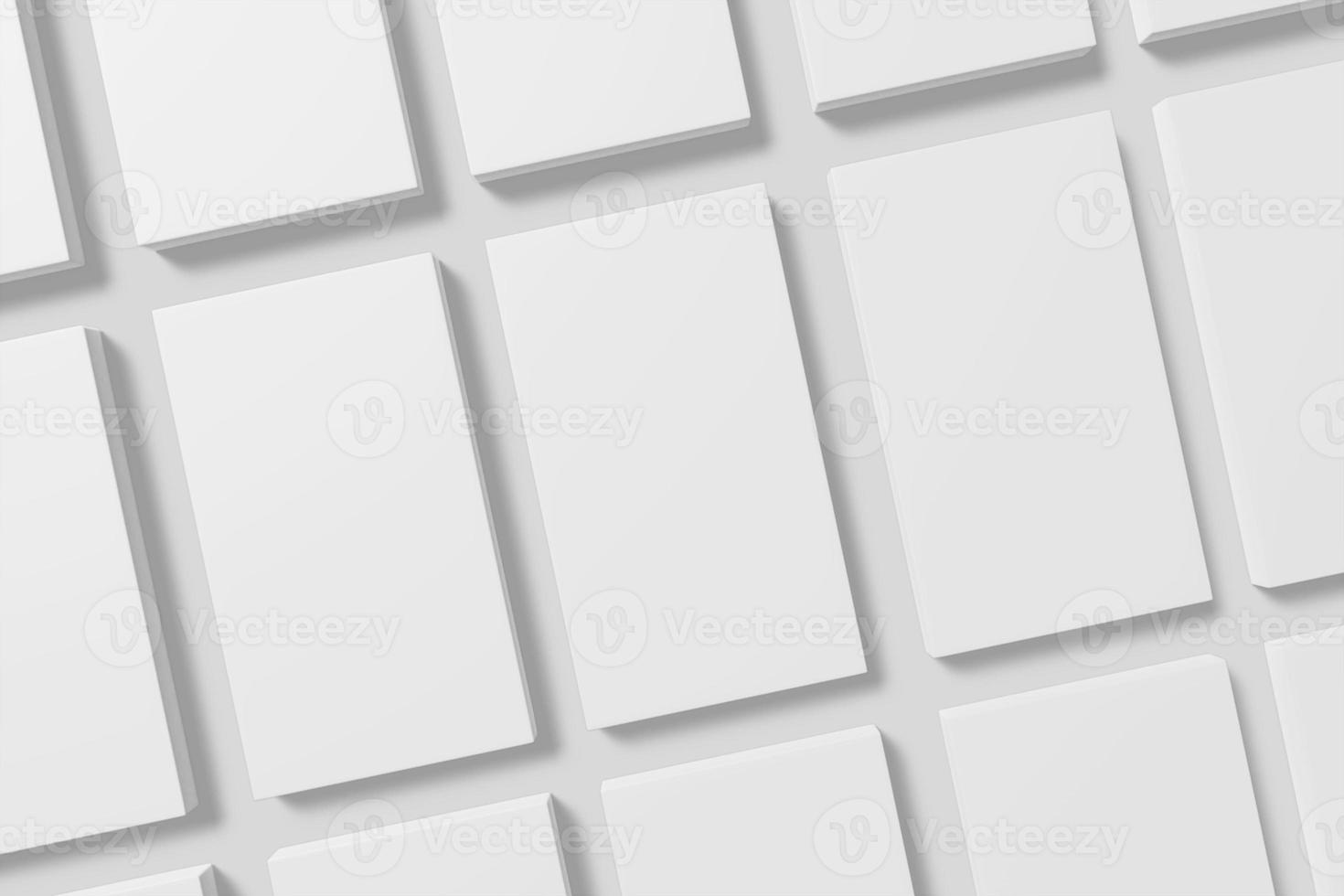 Realistic blank vertical card illustration for mockup. 3D Render. photo