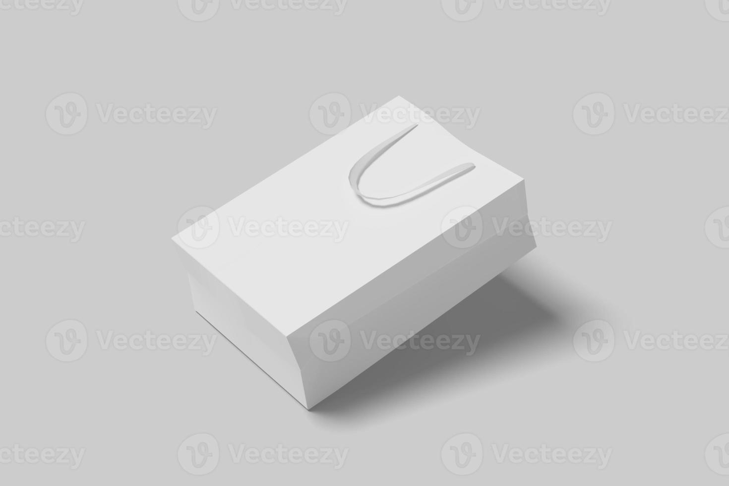 Realistic blank paperbag illustration for mockup. 3D Render. photo