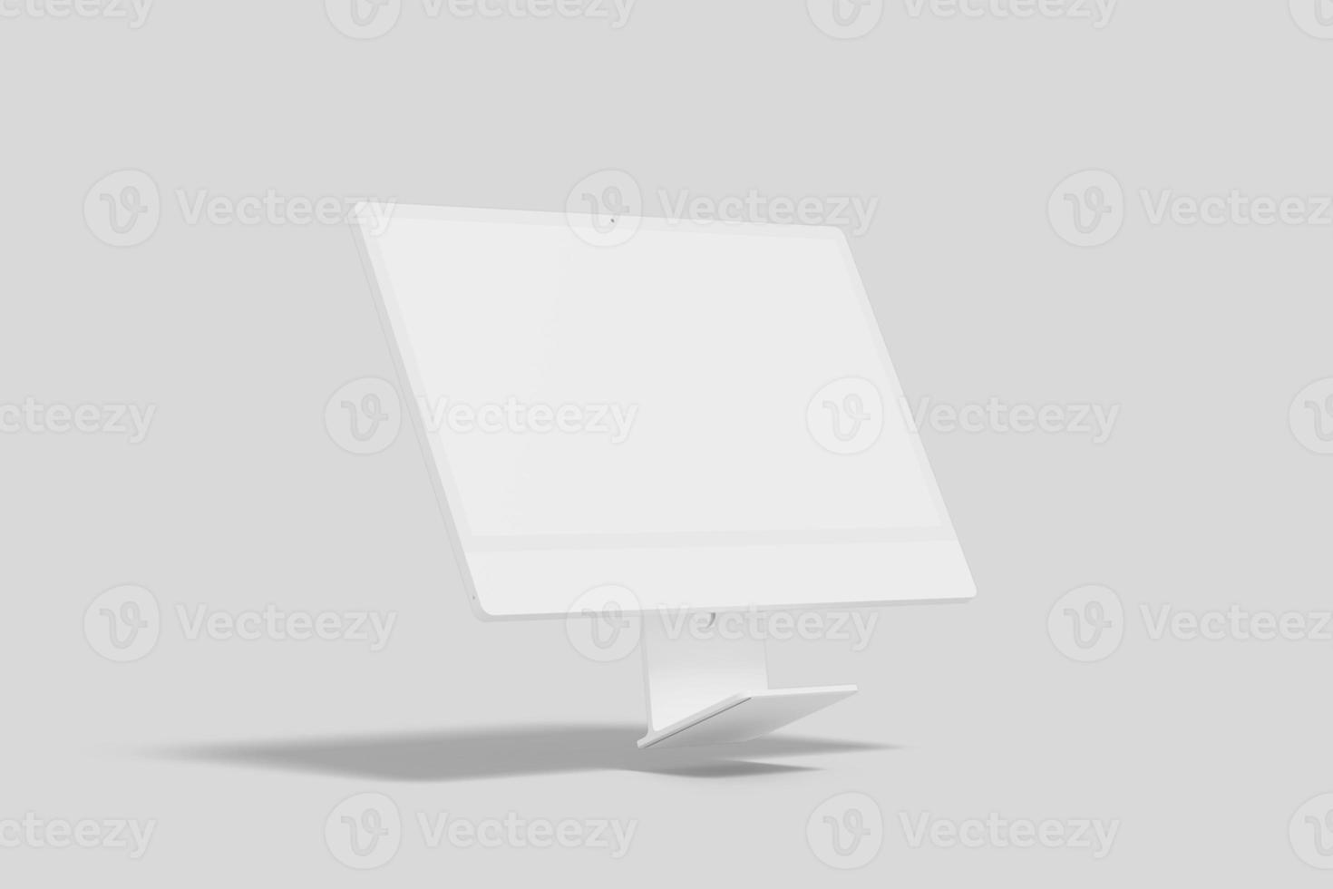 Realistic blank desktop illustration for mockup. 3D Render. photo