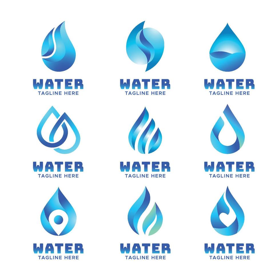 logotipo de agua para empresas y empresas vector