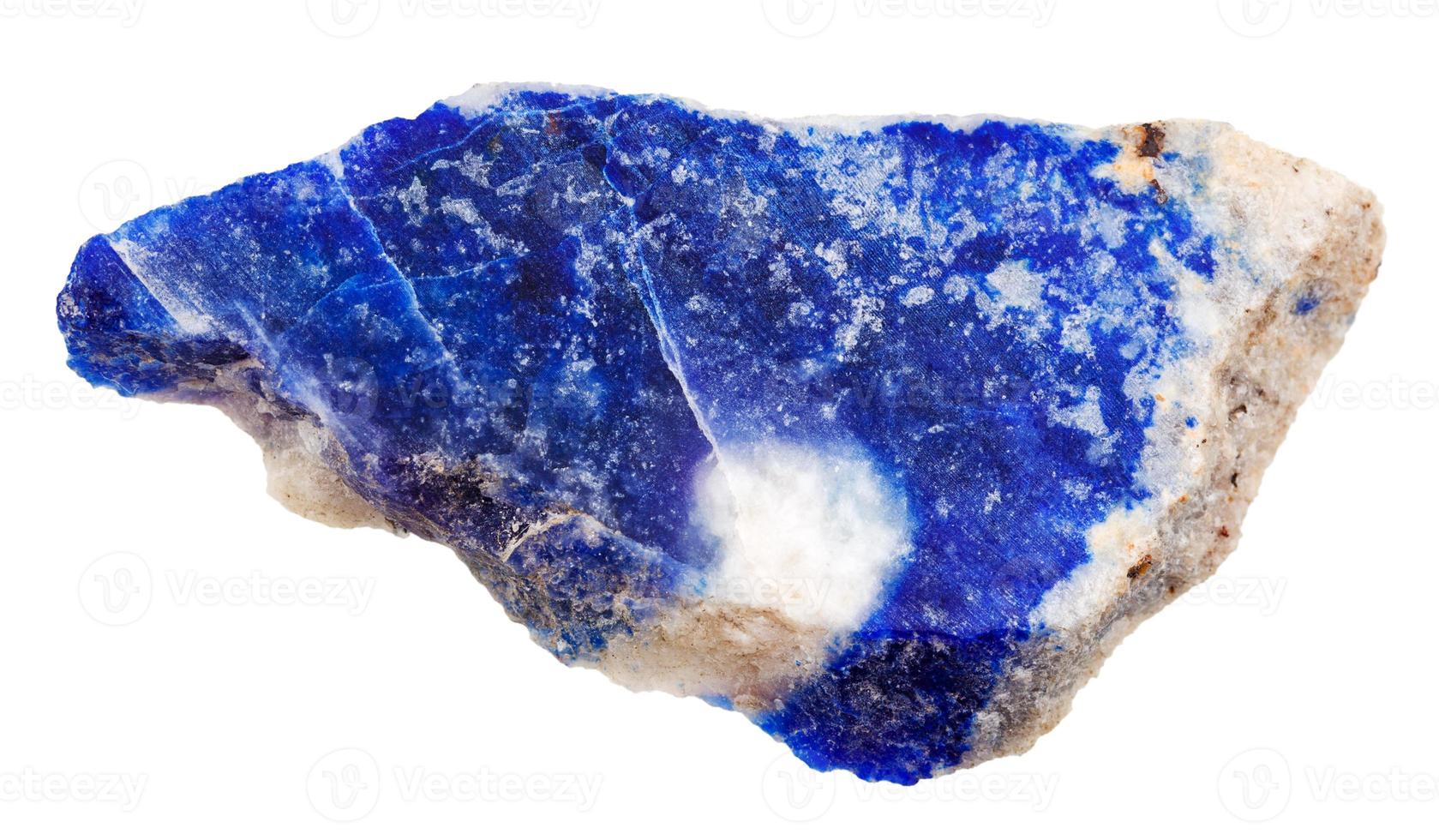Lazurite stone isolated photo